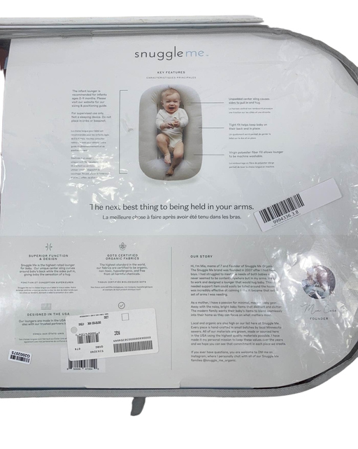 secondhand Snuggle Me Organic Sensory Infant Lounger, Gingerbread