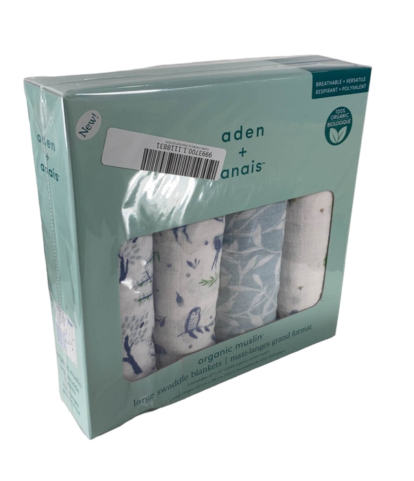 secondhand Aden + Anais Large Cotton Muslin Swaddle, 4 Pack