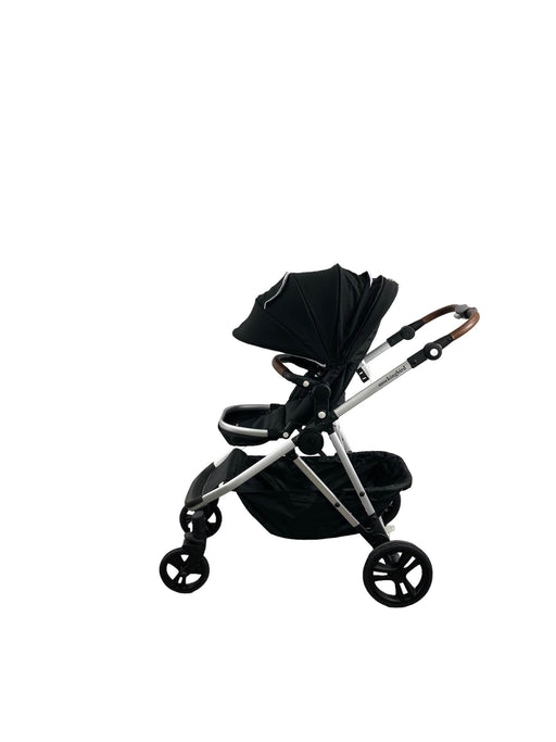 Mockingbird Single to Double Stroller, 2022, Silver with Penny Leather, Windowpane, Black