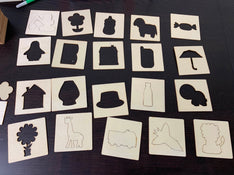 secondhand Ari Mes Wooden Drawing Stencils Kit