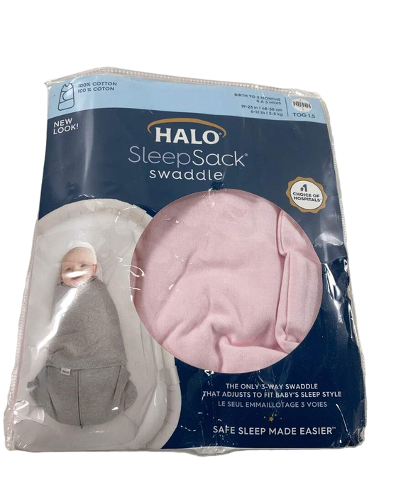 used Halo SleepSack Swaddle, Newborn, Pink