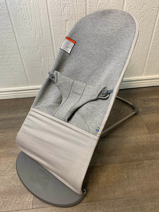 used BabyBjorn Bouncer Bliss, Light Grey 3D Jersey