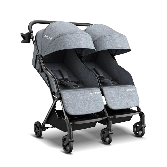 used Mompush Lithe Double Stroller, 2022, Grey