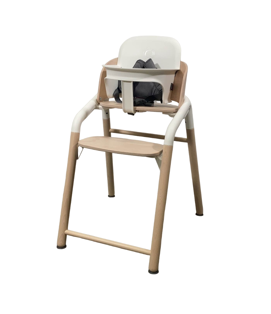 bugaboo chair Bugaboo Giraffe High Chair, w/ White Baby Set, Neutral Wood/White