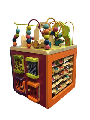 B zany store wooden activity cube