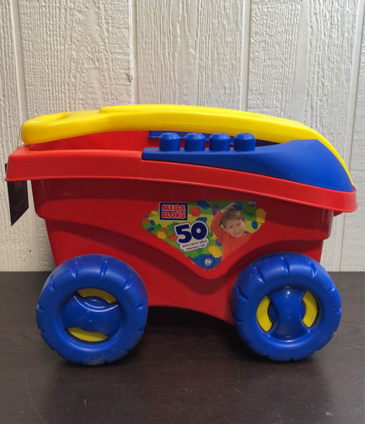 secondhand Mega Bloks Block Scooping Wagon With Mega Bloks