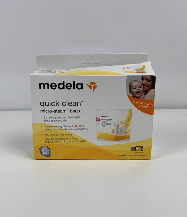 used Medela Quick Clean Micro Steam Bags, Box of 5