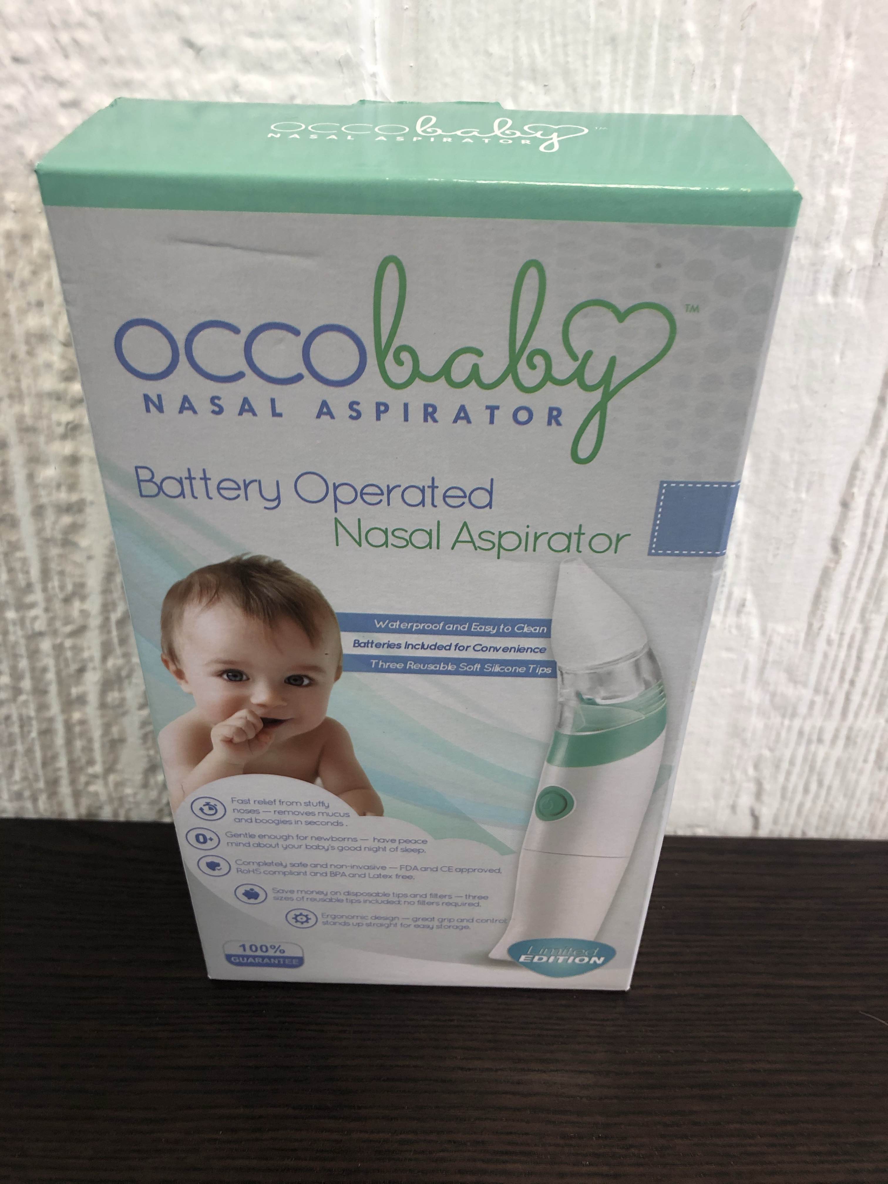 Occobaby Baby Nasal Aspirator - Safe Hygienic and Quick Battery Operated Nose Cleaner