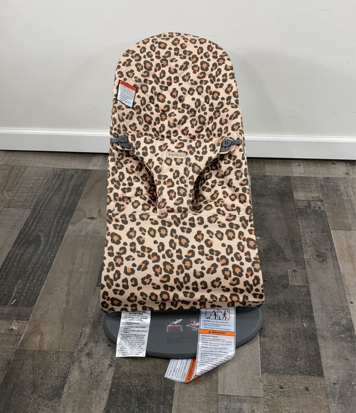 BabyBjorn Bouncer Bliss, Beige/Leopard Cotton Classic Quilt