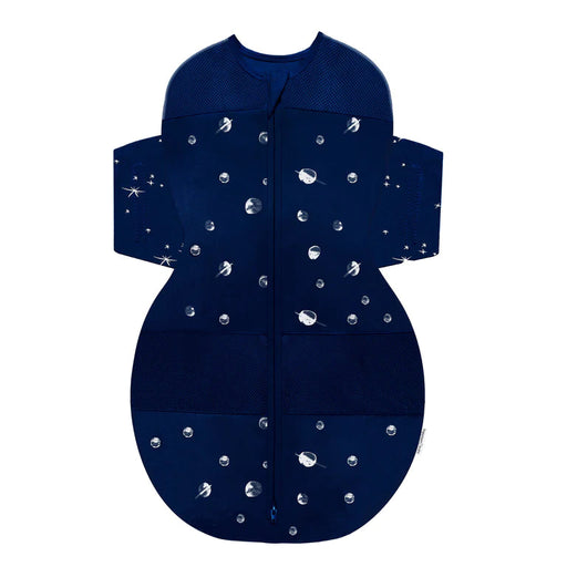 used Happiest Baby SNOO Sack, Medium (12-18 lbs), Midnight Navy Planets