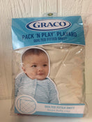 used Graco Quilted Pack N Play Playard Sheet, Cream