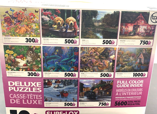 secondhand Surelox 10 Full Size Deluxe Jigsaw Puzzles