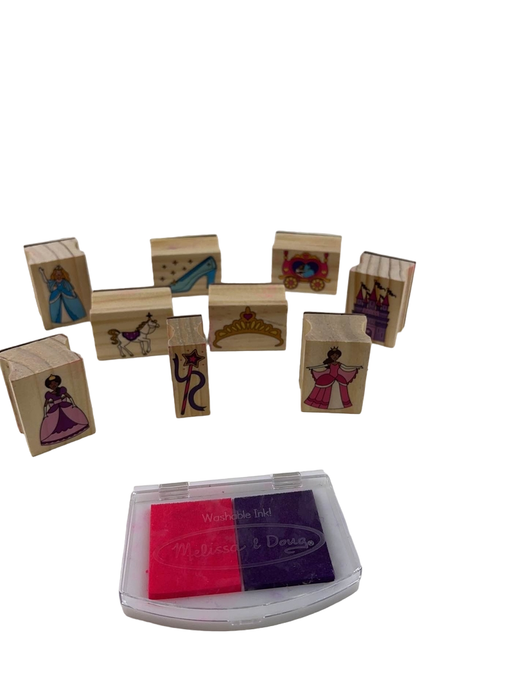 used Melissa & Doug Wooden Stamp Set