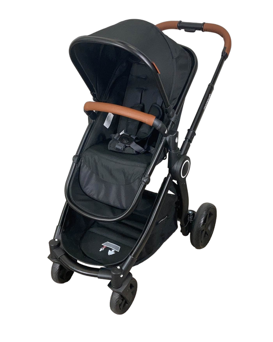 secondhand Mompush Ultimate 2 Baby Stroller, Black with Black Frame, 2023