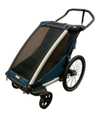 used Thule Chariot Cross Bike Trailer Stroller 1 Seat, Majolica Blue, 2021