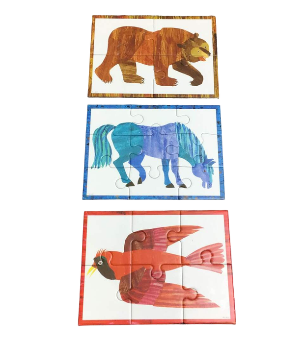 used Eric Carle Brown Bear 4-in-1 Puzzle Set