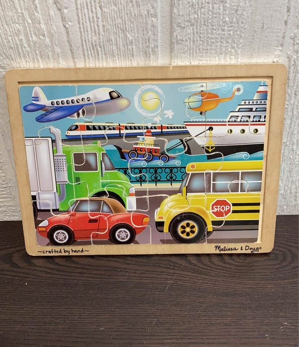 used Melissa & Doug 12-Piece Wooden Jigsaw Puzzle