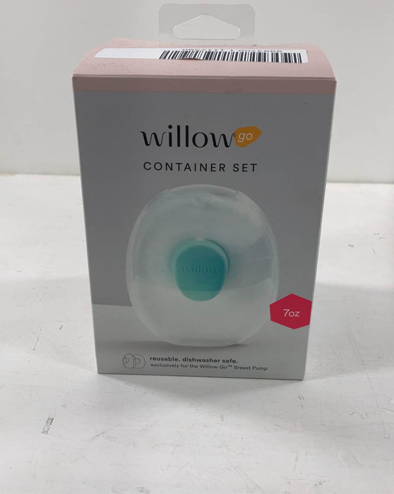 used Willow Go 2-Pack Wearable Breast Pump Clear Containers, 7oz