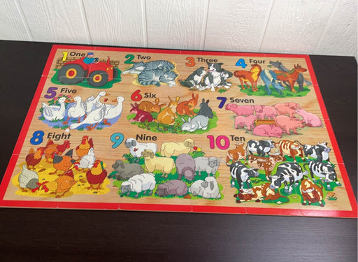 secondhand Wooden Alphabet Puzzle, -Reversible Pieces