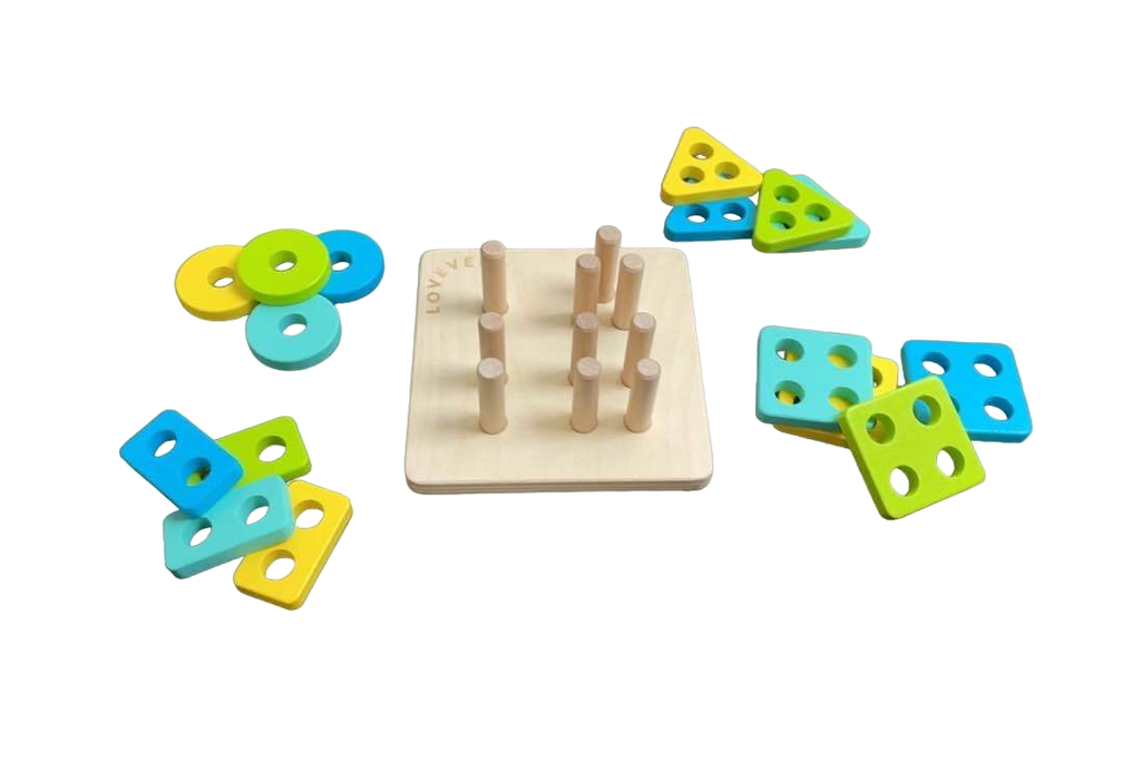 secondhand Lovevery Sort and Stack Peg Puzzle