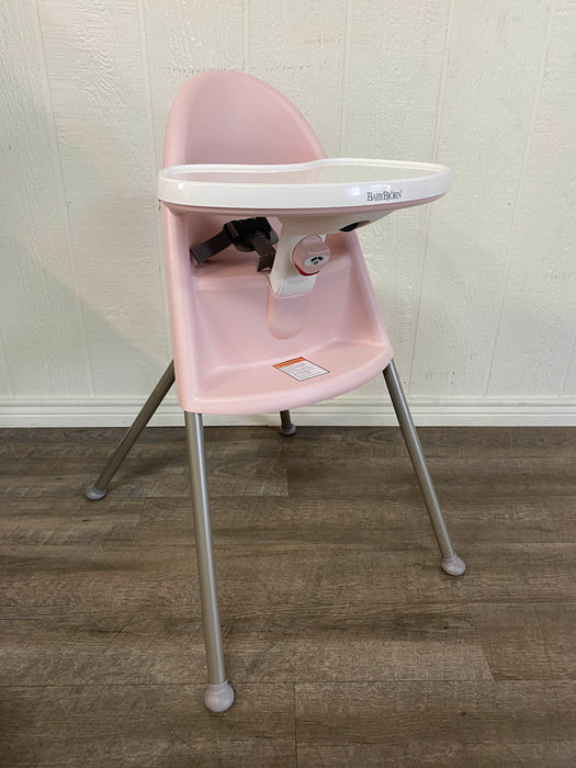 secondhand Baby Bjorn High Chair, Powder Pink/Grey