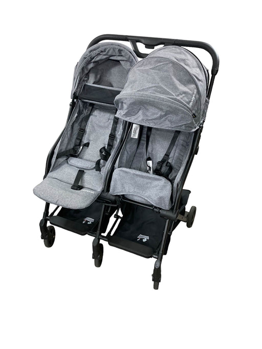 used Mompush Lithe Double Stroller, 2022, Grey