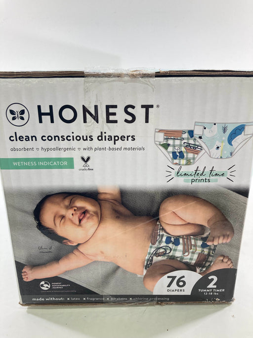 used Honest Company Club Box Diapers, Size 2, 76 Count