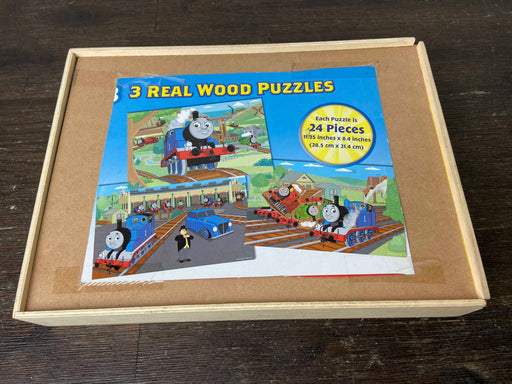 used Colorful Wooden Puzzle, Thomas Set of 3