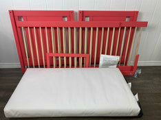 used Honest Company By Babyletto 4-in-1 Convertible Crib With Toddler Rail, Coral