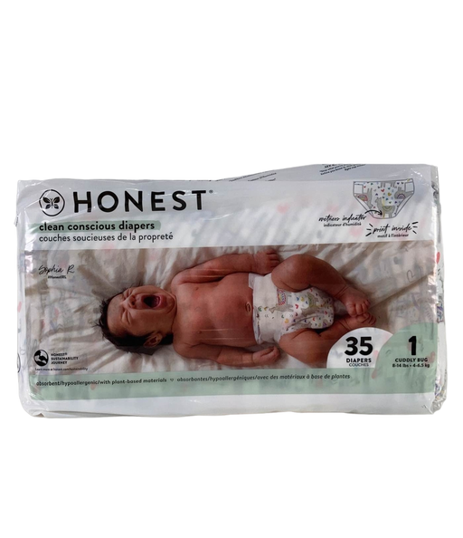 secondhand Honest Company Size 1 Diapers, 35 Ct