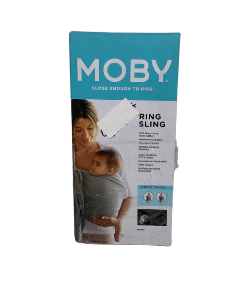 used Moby Wrap Ring Sling, Pewter