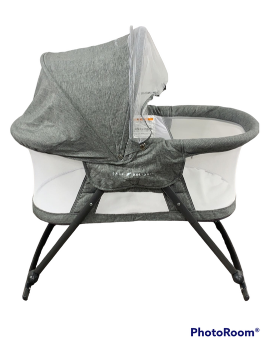 Baby Delight Go With Me Slumber Deluxe Portable Rocking Bassinet, Charcoal Tweed