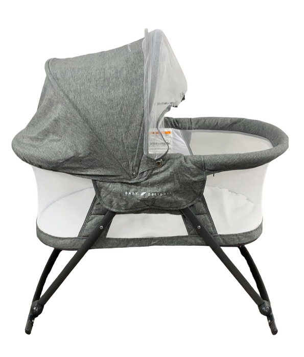 Shop Baby Delight Go With Me Slumber Deluxe Portable Rocking Bassinet, Charcoal Tweed at GoodBuy Gear