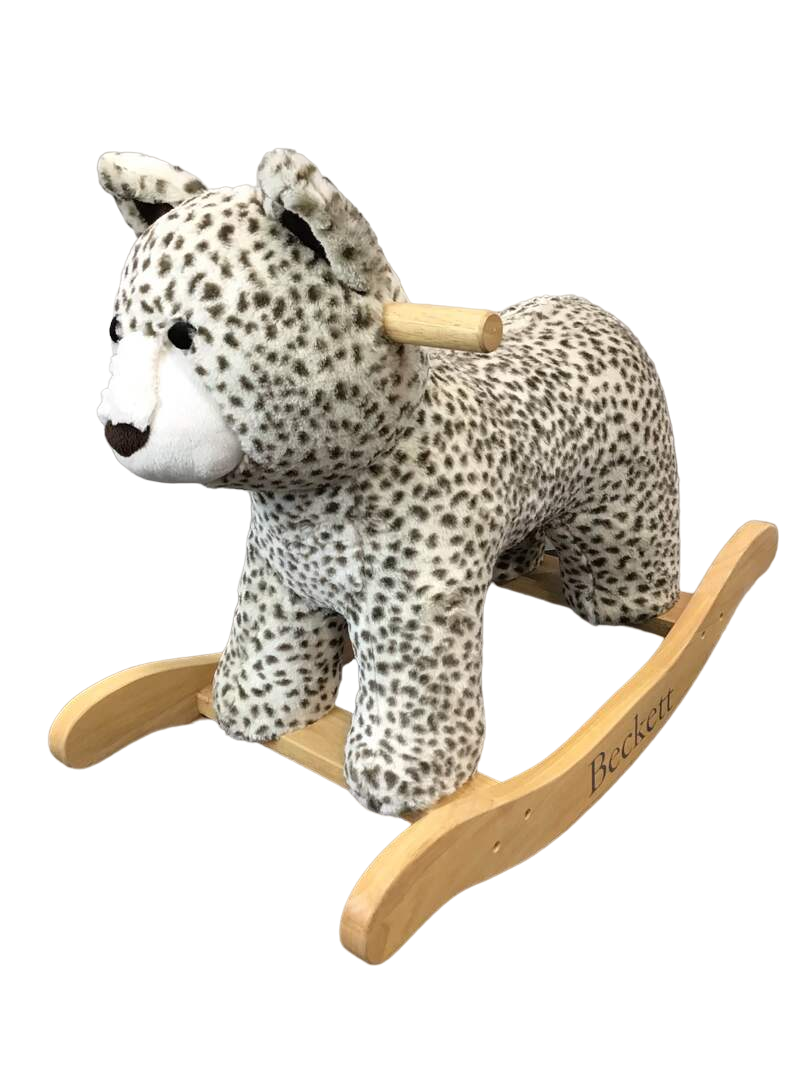 Pottery Barn Kids Plush Animal Rocker Snow Leopard