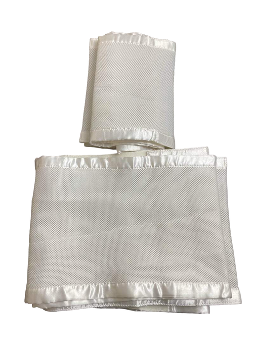 used Breathable Baby Mesh Crib Liner, White