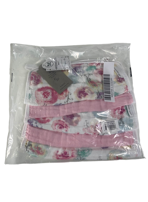 Shop Honest Baby 5-pack Organic Cotton Multi-layer Woven Burp Cloths, Rose Blossom at GoodBuy Gear