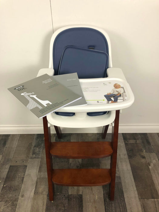 used OXO Tot Sprout High Chair, Navy/Walnut