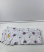 used Bambino Land Muslin Swaddle Blanket, Purple/White