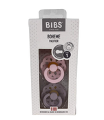 Shop BIBS Boheme Natural Rubber Pacifier 2 Pack, Blossom/Dusky Lilac, Size 1 (0+ months) at GoodBuy Gear