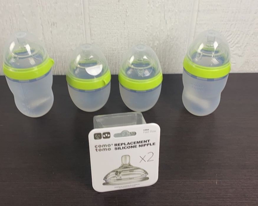 used Comotomo Baby Bottle Gift Set, Green
