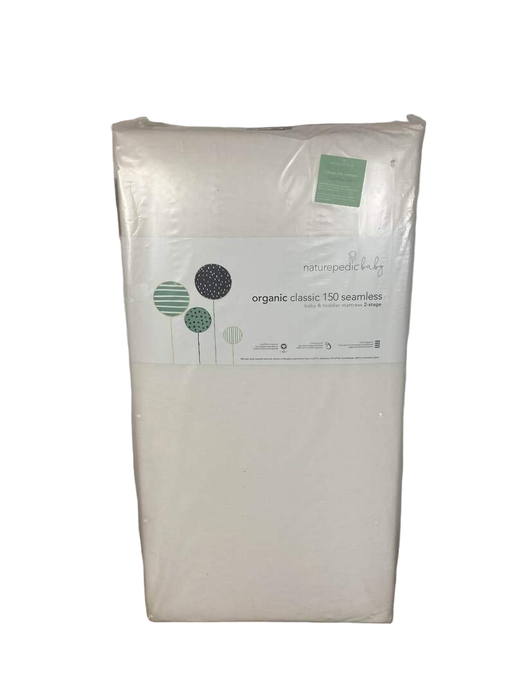 used Naturepedic Classic 150 Seamless 2-stage Organic Baby & Toddler Mattress