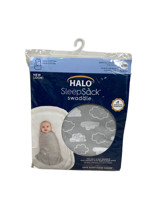 secondhand Halo SleepSack Swaddle, Newborn, Clouds