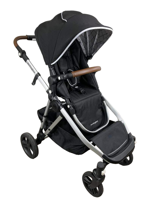 used Mockingbird Single to Double Stroller, 2023, Silver with Penny Leather, Windowpane, Black