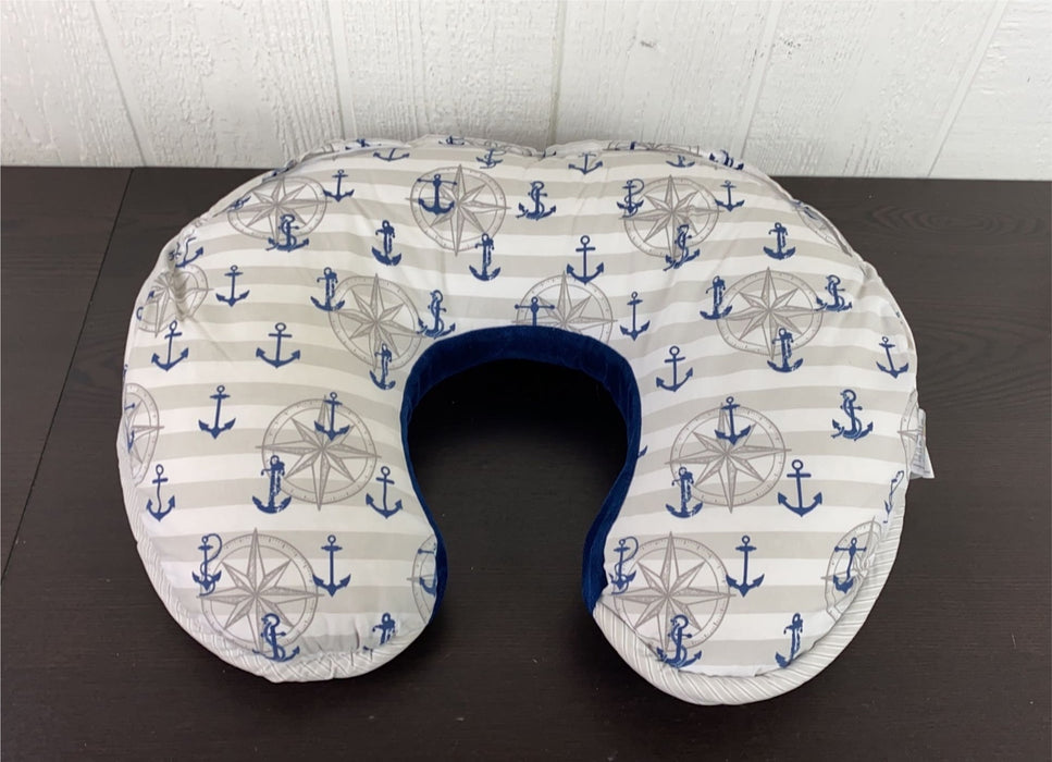 secondhand Boppy Luxe Nursing Pillow, Navy Nautical