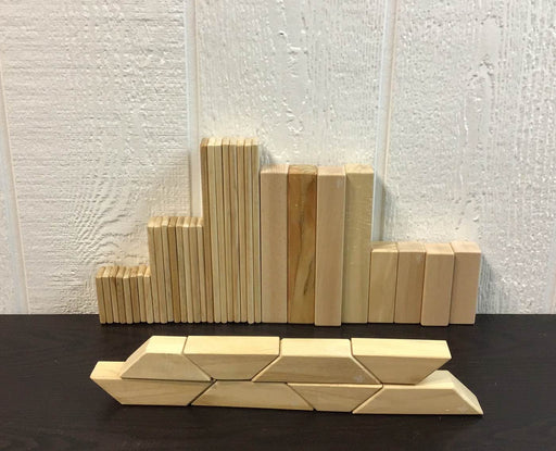 used Tegu Magnetic Wood Blocks, 40 piece