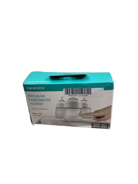 Shop Nanobébé Flexy Silicone Baby Bottles, 9oz, 3-Pack, White at GoodBuy Gear