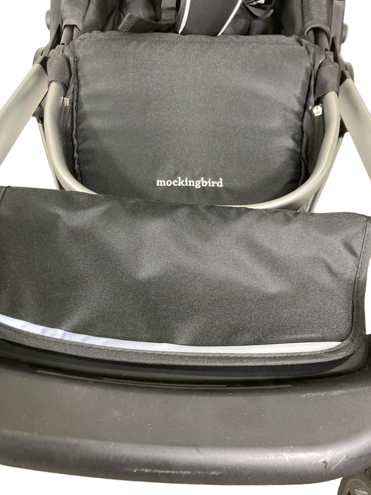 used Mockingbird Single to Double Stroller, 2022, Silver with Penny Leather, Windowpane, Black 