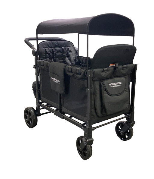 used Wonderfold W4 Elite Stroller Wagon, Volcanic Black, 2022