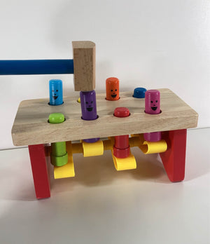 Melissa & Doug Deluxe Pounding Bench Wooden Toy With Mallet