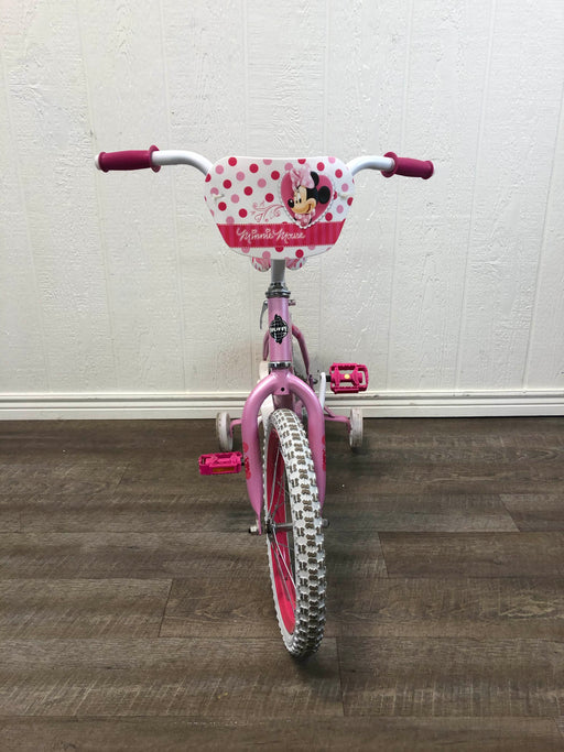 secondhand Huffy Minnie Mouse 12” Bike With Training Wheels